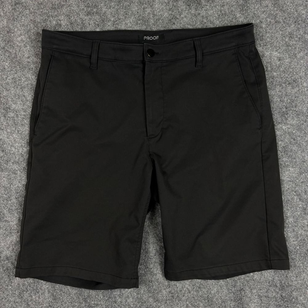 Proof Nomad Shorts Mens 34 Black Performance Technical Travel Everyday Casual
